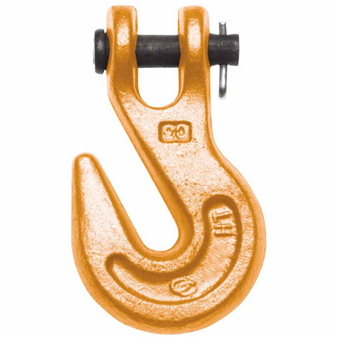 473 Series Clevis Grab Hook, 1/4 in, 4100 lb, Orange Powder Coat 193-4503315