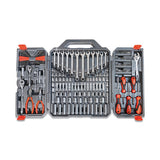 1/4 in and 3/8 in Drive 6-Pt SAE/Metric Professional Tool Set, 180 Piece 181-CTK180
