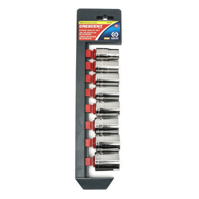 8 Piece 1/2 in Drive Standard Socket Sets, 12 Point, 1/2 in to 15/16 in, SAE 192-CSAS0N