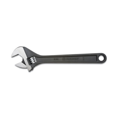 Black Oxide Adjustable Wrench, Polished Face, 8 in Overall L, 1.125 in Opening, SAE/Metric 181-AT28BK