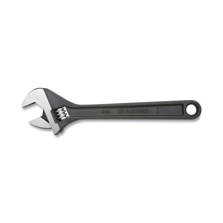Black Oxide Adjustable Wrench, Polished Face, 10 in Overall L, 1.13 in Opening, SAE/Metric 181-AT210BK