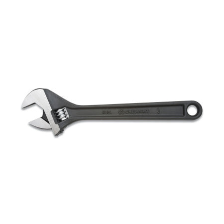 Black Oxide Adjustable Wrench, Polished Face, 12 in Overall L, 1.5 in Opening, SAE/Metric 181-AT212BK