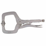 Locking C-Clamp, Swivel Pads, Locking Grip, 11 in Long 181-C11CCSVN