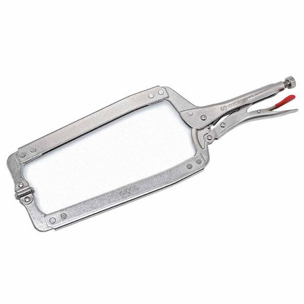 Locking C-Clamp, Swivel Pads, Locking Grip, 18 in Long 181-C18CCSN