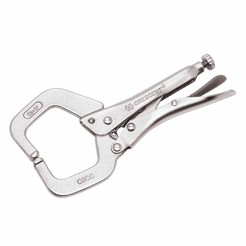 Locking C-Clamp, Locking Grip Handle, 6 in L, Silver 181-C6CCSVN