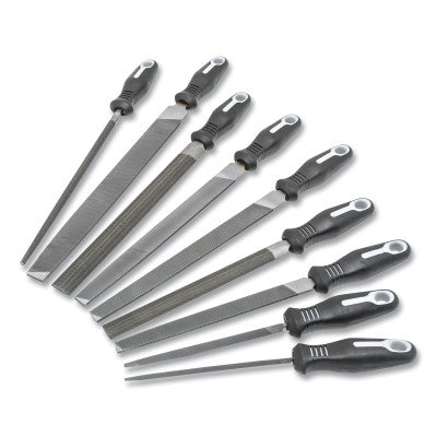 9-Pc Maintenance File Sets with Ergonomic Handles, 6 in, 8 in, 10 in, 12 in, American Pattern 183-22030HNNN