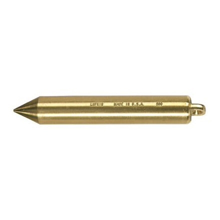 Inage Oil Gauging Plumb Bob, 1 in dia, 6.75 in L, Solid Brass, SAE 182-590GN