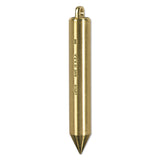 Inage Oil Gauging Plumb Bob, 1 in dia, 6.75 in L, Solid Brass, Unmarked 182-TT590N