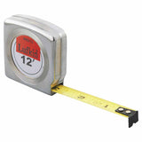 Mezurall Measuring Tapes, 1/2 in x 12 ft, Chrome 182-W9212