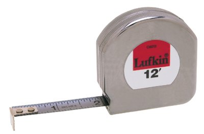 Mezurall Pocket Measuring Tapes, 1/2 in x 12 ft, 1/16 in; 1/8 in Grad. 182-C9212