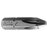 Phillips Insert Bits, #2, 1/4 in x 3 in, Hex 071-446-23T