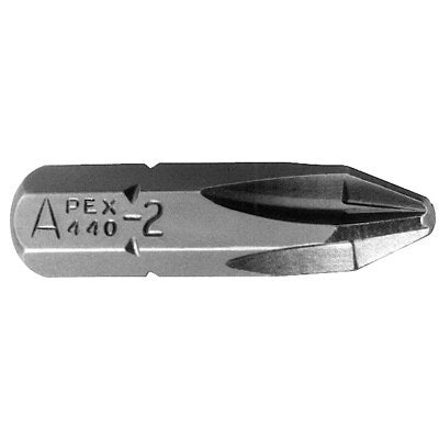 Phillips Insert Bits, #2, 1/4 in x 3 in, Hex 071-446-23T