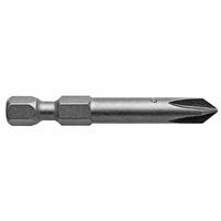 Phillips Power Bits, #3, 1/4 in Drive, 2 3/4 in, 5/16 in Diam 071-493-AX