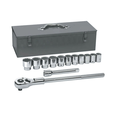 27 Piece Surface Drive Socket Sets With 24 Tooth Ratchet, 1/2 in, 12 Point 329-80880
