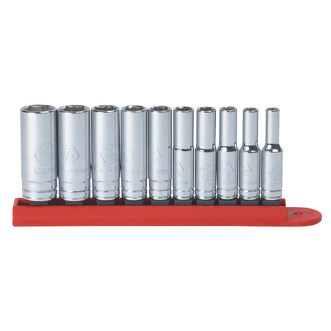10 Piece Surface Drive Socket Sets, 1/4 in, 6 Point 329-80305