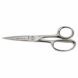 Inlaid Industrial Shears with Enlarged Lower Ring, 8.125 in OAL, Silver, Sharp 186-1DSN