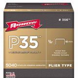 P35 Type Staple, 3/8 in L x 7/8 W, For P35 and P35S Stapler 091-356