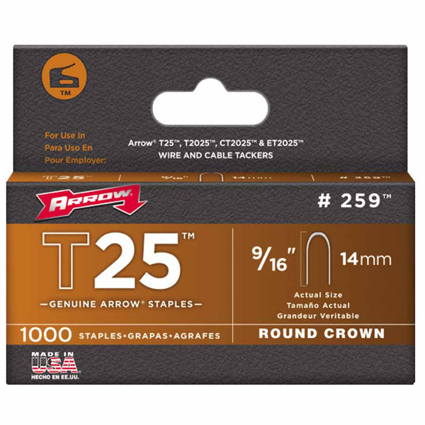 25916 T25 STAPLES 9/16"1000/PK 091-259