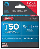 T50 Type Staple, #505, 5/16 in L x 3/8 in W, 1,250/PK 091-505
