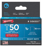 T50 Type Staples, 3/8 in L x 3/8 in W 091-506SS1