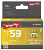 T59 Type Staples, 5/16 in L x 5/16 in W, Clear 091-591189