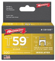 T59 Type Staples, 5/16 in L x 5/16 in W, Clear 091-591189