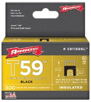 T59 Type Staples, 5/16 in L x 5/16 in W, Black 091-591189BL