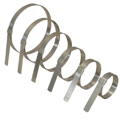 Junior Smooth ID Clamp, 1 in dia, 3/8 in W, 0.025 in Thick, 201 Stainless Steel 080-JS2439