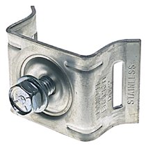 Brack-It Single-Bolt Flared Leg Mounting Bracket, 5/16 in-18 x 3/4 in W, Stainless Steel, Includes Washers and SS Bolt 080-D02189