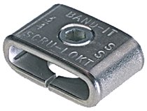 Scru-Lokt Buckle, 3/4 in W, 201 Stainless Steel, Hex Key Provided 080-C72699