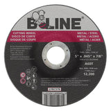 Depressed Ctr Cutting Wheel, 5 in dia, 0.045 in Thick, 7/8 in Arbor, 60 Grit 903-27RC578