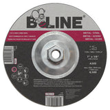 Depressed Center Combo Wheel, 7 in dia, 1/8 in Thick, 7/8 in Arbor, 30 Grit, Aluminum Oxide 903-27RC778