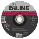Depressed Ctr Grinding Wheel, 7 in dia, 1/4 in Thick, 7/8 in Arbor, 24 Grit 903-27RC7478