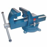 Industrial Bench Vise, 5 in Jaw, 3 in Throat, Swivel Base 013-BV-DF5SB