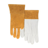 115-TIG Split Cowhide/Goatskin Palm Welding Gloves, Medium, Buck Tan/White 902-115TIG-M