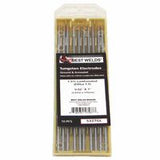 2% Ceriated Ground Tungsten Electrode, 1/16 in x 7 in, 10 PK 900-1167GC2