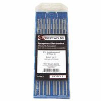 2%anthanated Tungsten Electrode, 3/32 in x 7 in, 10 PK 900-3327GL2