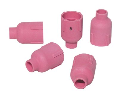 Alumina Nozzle TIG Cup, 1/2 in, Sz 8, For Torch 9, 12, 17, 18, 20, 22, 25, 26, 27, Large Gas Lens, 1-7/8 in 900-57N74