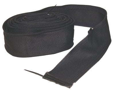 Cable Cover with Zipper, 3 in W, 22 ft L, Medium Size, Black Nylon 900-WC-3-22