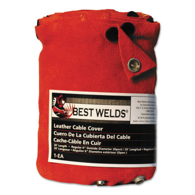 Cable Cover with Snaps, 20 ft x 4 in, Large, Leather 900-2048CC