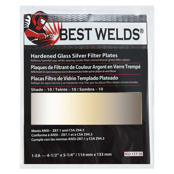 Glass Silver Mirror Filter Plate, Silver/10, 4.5 x 5.25, Glass 901-932-117-10