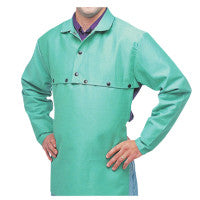 FR Cotton Sateen Cape Sleeves, Snaps, X-Large, Visual Green 902-CA-650-XL-SNAPS