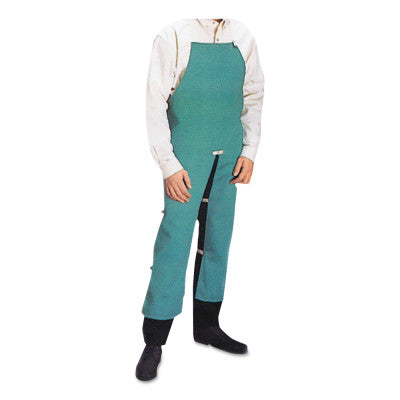 Cotton Sateen Split Leg Bib Apron, 24 in x 36 in, Cotton Sateen, Visual Green 902-CA-300-S
