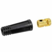 Dinse Style Cable Plug and Socket, Female, Ball Point Connection, 1/0-2/0 Cap 900-BK-70