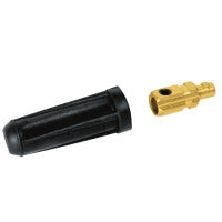 Dinse Style Cable Plug and Socket, Male, Ball Point Connection, 1/0-2/0 Cap, 2 EA/PK 900-SK-70