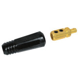 Dinse Style Cable Plug and Socket, Male, Ball Point Connection, 3/0-4/0 Cap, 2 EA/PK 900-SK-95