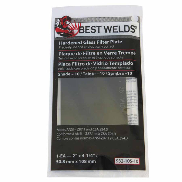 Glass Filter Plate, Shade 13, 2 x 4-1/4 in, Green 901-932-105-13