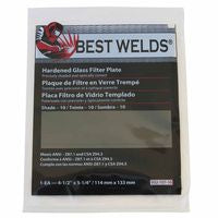 Glass Filter Plate, Shade 10, 4-1/2 in x 5-1/4 in, Green 901-932-107-10