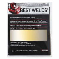 Hardened Glass Gold Filter Plate, Gold/12, 4.5 in x 5.25 in, SH12, Glass 901-932-458-12