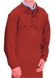 Leather Bib, 20 in L, Snaps Closure, One Size Fits Most, Golden Brown 902-Q-4